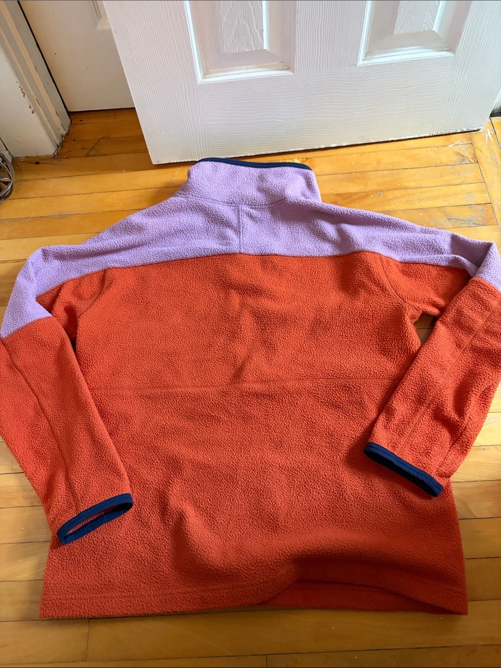 cotopaxi women’s Half-Zip Fleece Pullover in Orange, Lavender & Navy - Picture 6 of 7